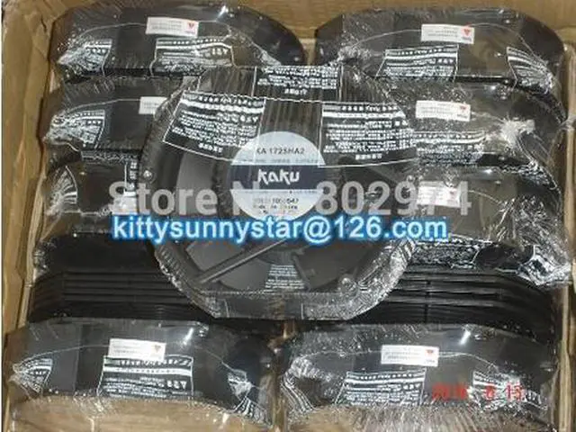 Alt view image 2 of 2 - KAKU KA1725HA2 Ball 220/240V 50/60Hz 0.27/0.23A ball bearing 2 pins IP55 AC axial fan cabinet UPS inverter cooler