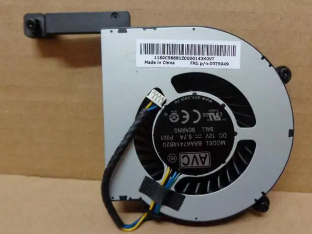 Alt view image 3 of 3 - AVC BAAA7414B2U P001 12V 0.7A 4 Wires 4 Pins Connector  P/N:03T9949 notebook, laptop Fan