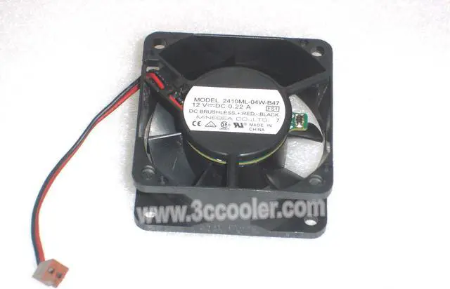 Main image of NMB 6025 2410ML-04W-B47 12V 0.22A 2Wire Cooling Fan