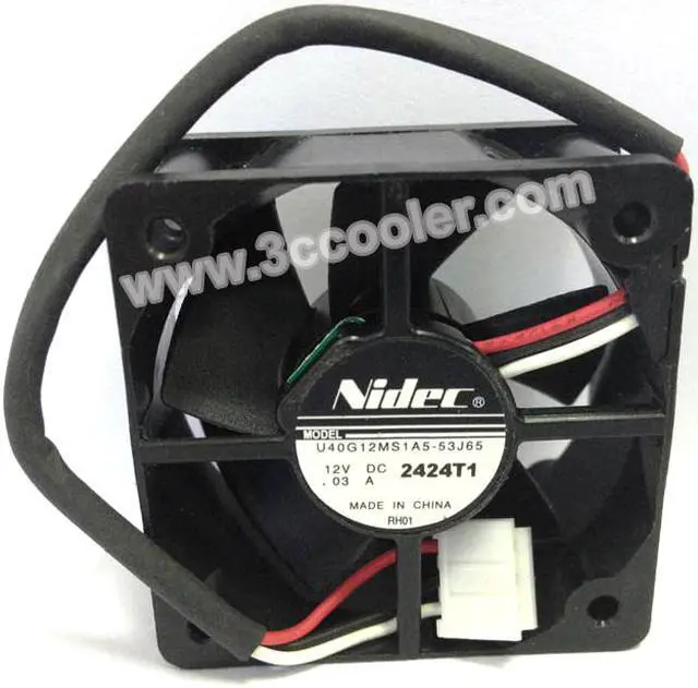Main image of Nidec U40G12MS1A5-53J65 4CM 4020 12V 0.03A 3 Wires 3 Pins Connector DC Fan