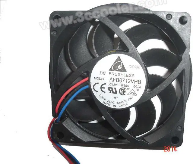 Main image of Delta 7015 AFB0712VHB 5G98 12V 0.55A 3  Wires Cooling fan