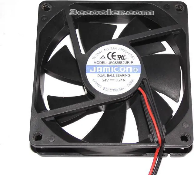 Main image of Jamicon 8025 JF0825B2UR-R JF0825B2UR 24V 0.21A 2 Wires Cooling fan