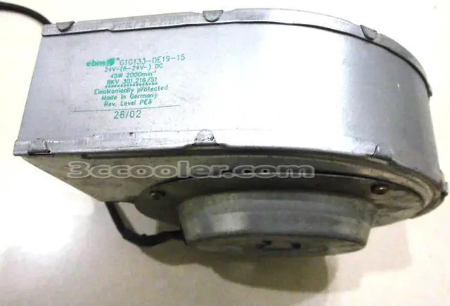 Alt view image 2 of 3 - ebmPAPST G1G133-DE19-15 24V 45W 4Wire DC Centrifugal Fan