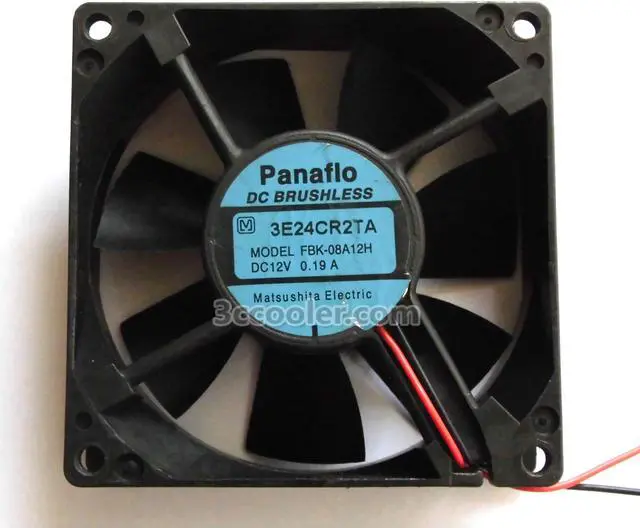 Main image of Panaflo 8025 FBK-08A12H 12V 0.19A 2 Wires Square Cooling fan