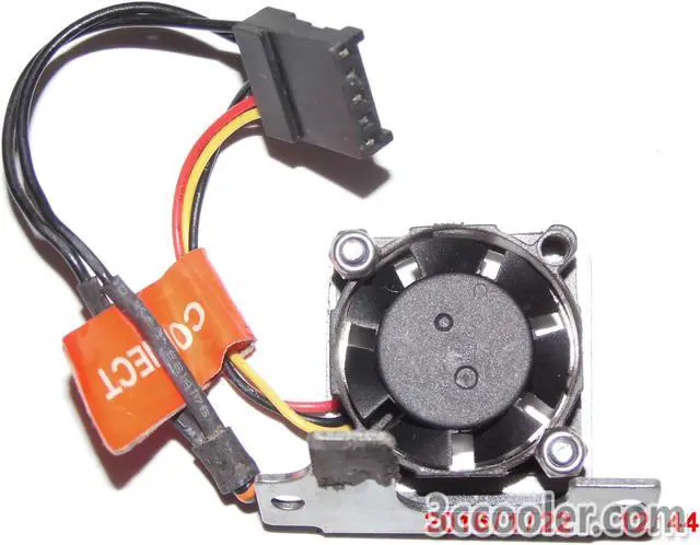 Alt view image 2 of 2 - T&T 2510L03B NF1 3.3V 0.18A 3 Wires with metal  bracket and led  Cooling fan