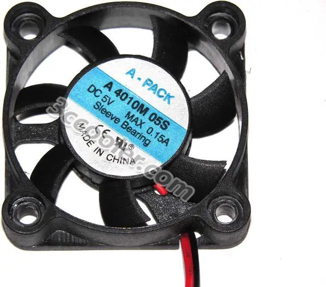 Main image of A-Pack 4010 A4010M05S 5V 0.15A 2 Wires 2 Pins Connector square DC Cooling fan