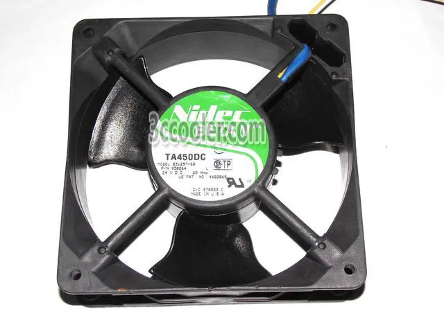 Main image of NIDEC 12038 TA450DC B31257-68 24V 0.28A P/N:930264 3 Wires 2Pin Connector Cooling fan