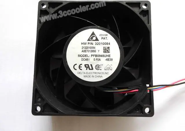 Main image of Delta 9038 PFB0948UHE -6E39 48V 0.8A 4 Wires HW P/N:32010084 Cooling fan,Server fan