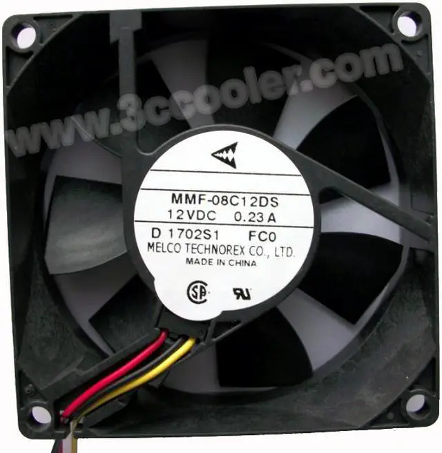 Main image of Melco 80MM MMF-08C12DS FC0 12V 0.23A 3 Wires without Connector Cooling fan
