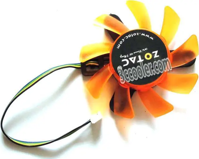 Alt view image 2 of 2 - Power Logic PLA07015B12HH-1 12V 0.3A 4 Wires 4 Pins Connector Frameless Orange Cooling fan