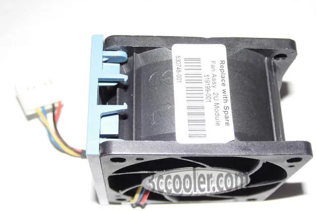 Alt view image 2 of 3 - SUNON 6038 6CM PSD1206PMBX-A (2).B3420.F.GN 12V 18W 4 Wires Server Fan with blue Bracket