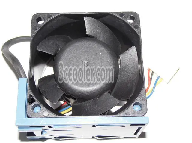 Alt view image 3 of 3 - SUNON 6038 6CM PSD1206PMBX-A (2).B3420.F.GN 12V 18W 4 Wires Server Fan with blue Bracket