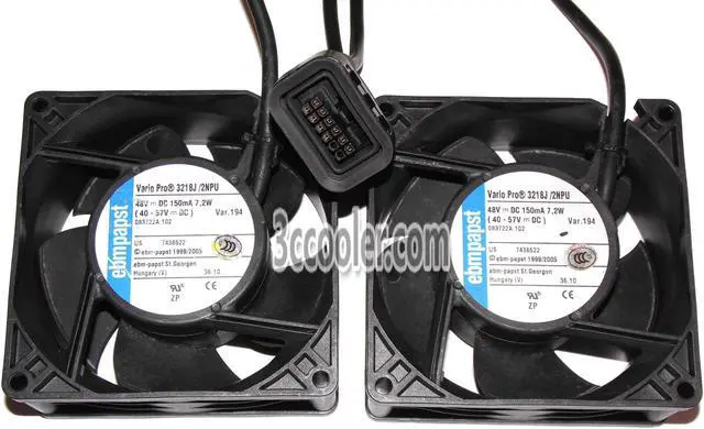 Main image of ebmPAPST 9038 9CM VarioPro 3218J/2NPU 48V 150mA 7.2W 2 Pcs/Group Cooling fans