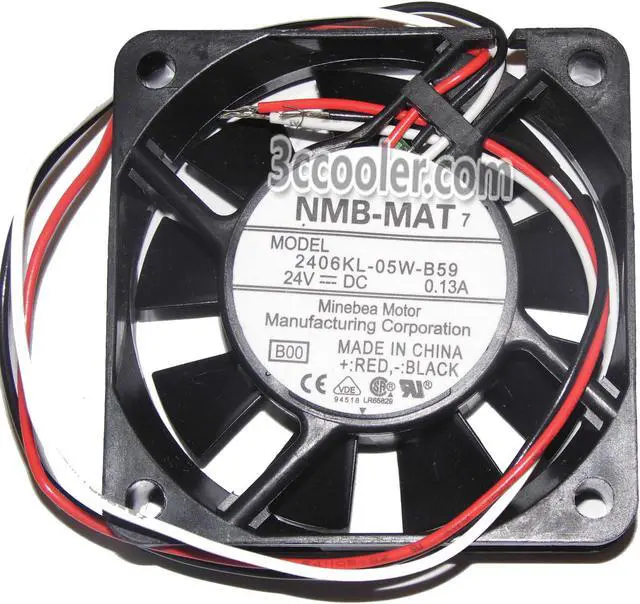 Main image of NMB 60*15mm 2406KL-05W-B59 B00 24V 0.13A 3 Wire DC Axial Fan Inverter / Converter CPU cooler