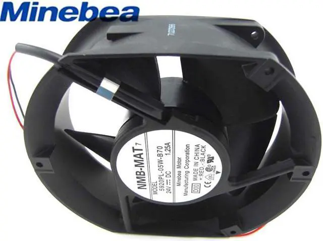 Alt view image 2 of 3 - Original 172x51mm NMB 5920PL-05W-B70  DC 24V 1.25A 2 Wires Inverter Axial Fan