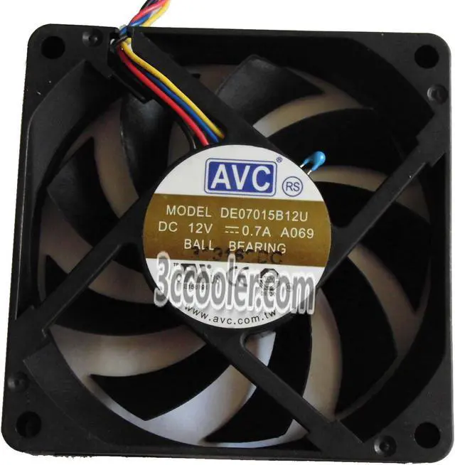 Main image of AVC 70*15mm DC 12V 0.7A 7CM 4-Wires PWM Ball Bearing Cooling Fan for PC Case