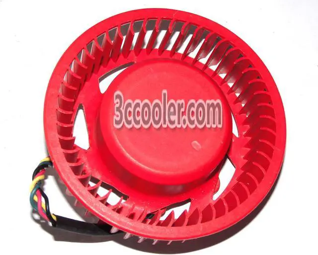 Alt view image 2 of 2 - AVC 80x25mm F8025B12UB 12V 0.35A 4 Wires 4 Pin PWM red Video Fan Graphics Cards cooler For HD4890 HD6970 V8700 HD2900XT