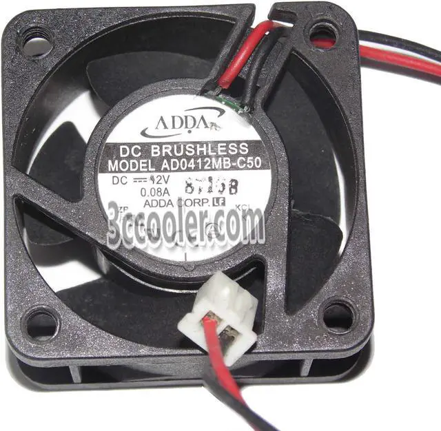 Main image of ADDA AD0412MB-C50 Square Cooler with 12V 0.08A 4020 2 Balls Bearing cooler For Case