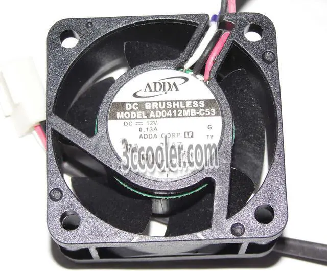 Main image of ADDA 40x20mm AD0412MB-C53 12V 0.13A 3 Wires 3 Pins Case Fan 4CM Inverter Cooler