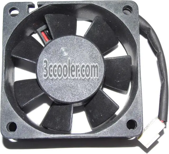 Alt view image 2 of 2 - ADDA 60x25mm AD0612MS-A70GL 12V 0.14A 2 Wires 2 Pins Case Fan 6CM CPU Cooler