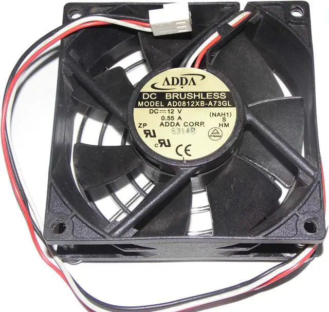 Alt view image 2 of 2 - ADDA AD0812XB-A73GL 12V 0.55A 8025 8CM 80mm winds of chassis server inverter case computer pc cooling fans