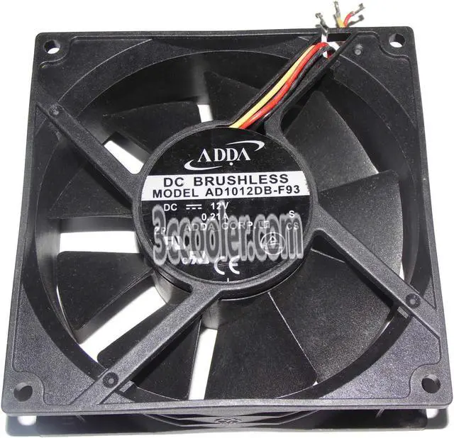 Main image of ADDA 10538 105x38mm AD1012DB-F93 12V 0.21A 3 Wires Case Fan 10CM server cooler