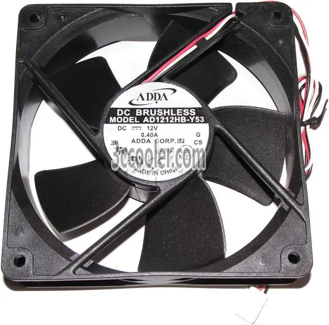 Main image of ADDA 12032 120x32mm AD1212HB-Y53 12V 0.4A 3 Wires 3 Pins Case Fan 12Cm Server Cooler