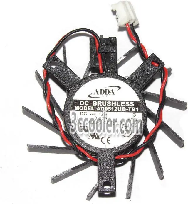 Main image of ADDA AD0512UB-TB1 12V 0.22A 2 Wires 2 Pins Frameless VGA fan graphics Card cooler