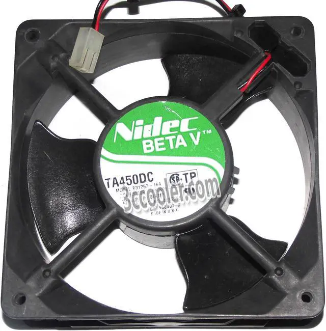 Main image of NIDEC 12038 120*38mm B31257-16A 930009 PWRP6 24V 0.28A 2 Wires 2 Pins Server Fan 12cm case cooler
