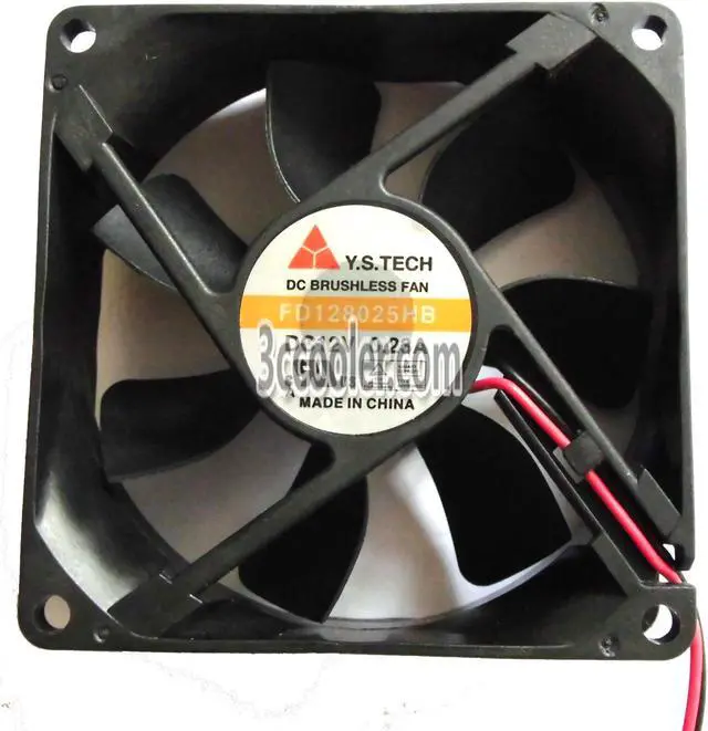 Main image of Original Y.S.TECH 8025 80*25mm FD128025HB 12V 0.23A 2 Wires 2 Pins Case fan 8Cm cpu cooler