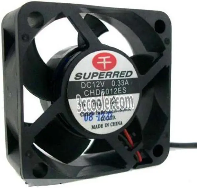 Main image of SUPERRED 5020 50*20mm CHD5012ES 12V 0.33A 2 Wires Case fan 5CM cpu switch cooler