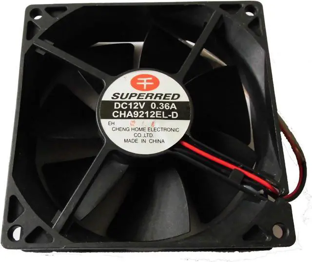 Alt view image 2 of 3 - SUPERRED 9225 92*25mm CHA9212EL CHA9212EL-D 12V 0.36A 2 Wires Case fan 9CM cpu cooler