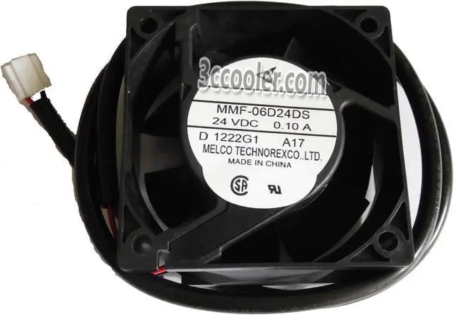 Main image of Melco 6025 60*25mm MMF-06D24DS A17 24V 0.1A 2 Wires 2 Pins Case fan 6CM inverter ABB fanuc server cooler