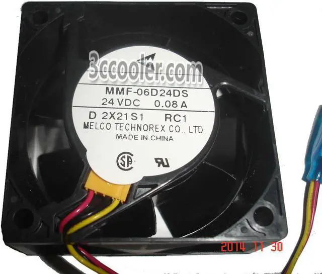 Main image of Melco 6025 60*25mm MMF-06D24DS RC1 24V 0.08A 3 Wires 3 Pins Case fan 6CM inverter ABB fanuc server cooler