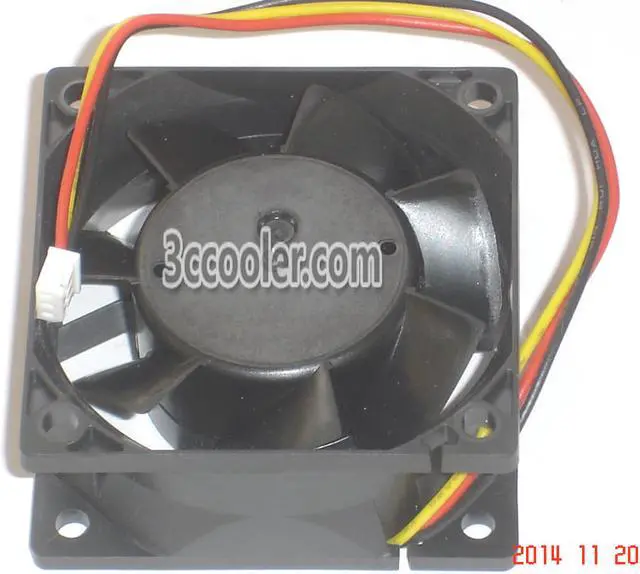 Alt view image 2 of 2 - Original Melco 6CM 60*25mm MMF-06D24ES FC5 CA1027H10 24V 0.1A 3 Wires 3 Pins Inverter Fan for YASKAWA PLC ABB