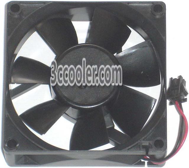 Alt view image 2 of 2 - Original Melco 8CM 80*25mm MMF-08D24ES RN7 24V 0.16A 2 Wires 2 Pins Inverter Fan for YASKAWA PLC ABB