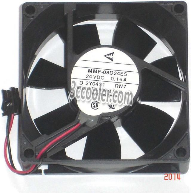 Main image of Original Melco 8CM 80*25mm MMF-08D24ES RN7 24V 0.16A 2 Wires 2 Pins Inverter Fan for YASKAWA PLC ABB