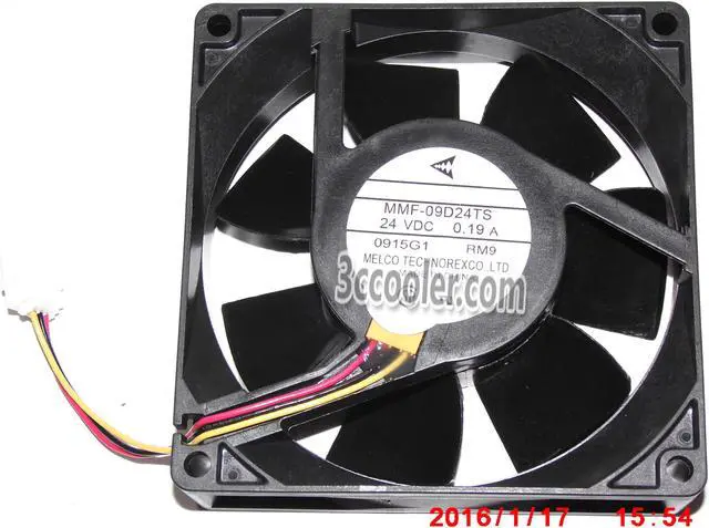 Main image of Original Melco 9CM 90*25mm MMF-09D24TS RM9 24V 0.19A 3 Wires 3 Pins Inverter Fan for YASKAWA PLC ABB