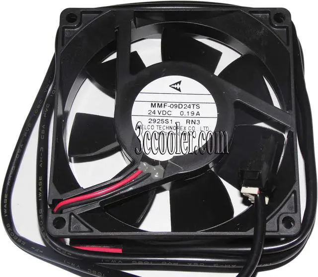 Main image of Original Melco 9CM 90*25mm MMF-09D24TS RN3 24V 0.19A 2 Wires 2 Pins inverter Fan for PLC ABB Yaskawa device