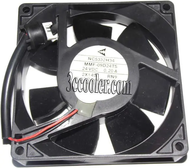 Main image of Original Melco 9CM 90*25mm MMF-09C24TS RN9 24V 0.2A 2 Wires 2 Pins inverter Fan for PLC ABB Yaskawa device