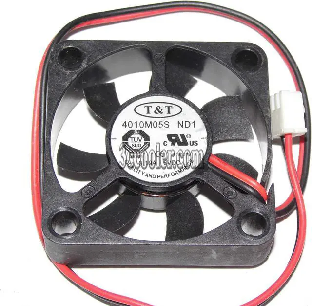 Main image of T&T 4CM 40*10mm 4010M05S ND1 5V 0.19A 2 Wires 2 Pins Case Fan cpu cooler notebook laptop fan