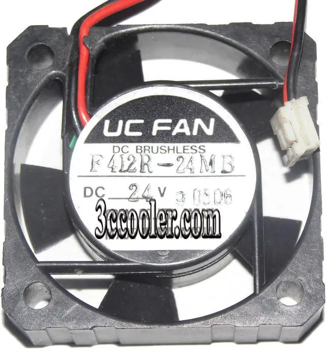 Main image of UC FAN 4CM F412R-24MB Balls Bearing Axial Fan with DC24V 2 Wires 2Pins Connector