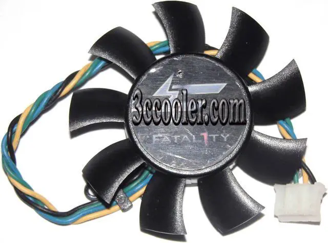 Alt view image 2 of 2 - Magic MGT5012XR-W10 12V 0.19A 4 Wires 4 Pins 9 blades Frameless vga fan graphics card cooler