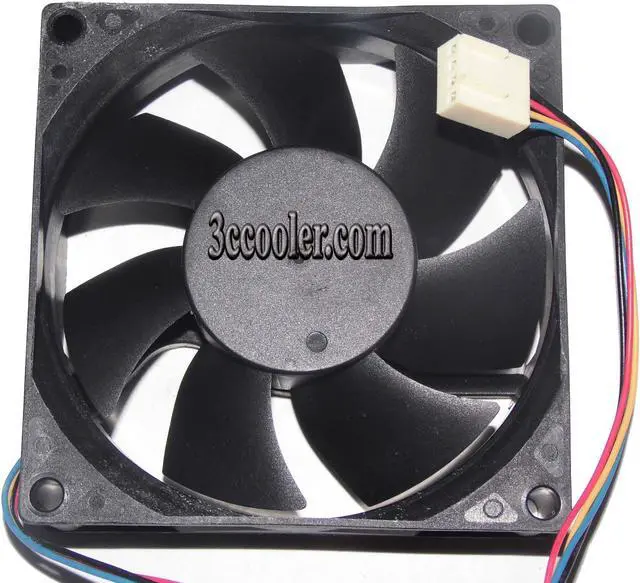 Alt view image 2 of 2 - MGT8012UR-W25 8025 12V 0.66A 2 Balls Bearing Cooling fan with 4 Wires 4Pins PWM 80*80*25MM