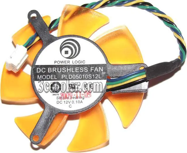 Main image of Power Logic PLD05010S12L DFB501012H 12V 0.1A 4 wires 4 pins 7 blades vga fan graphics card cooler