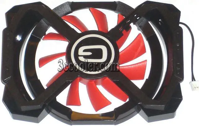 Alt view image 2 of 2 - Power Logic PLA08015S12HH F186N-3BO 12V 0.35A 2 wires 2 pins black bracket vga fan graphics card cooler