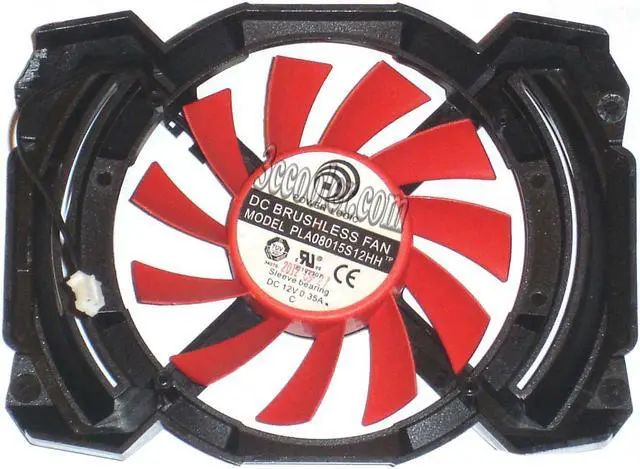 Main image of Power Logic PLA08015S12HH F186N-3BO 12V 0.35A 2 wires 2 pins black bracket vga fan graphics card cooler