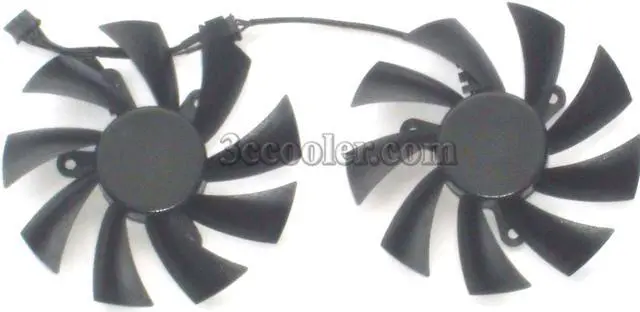 Alt view image 2 of 2 - Twins power Logic PLA09215B12H 12V 0.55A 4 wires 4 pins EVGA GeForce GTX 760 EVGA ACX Graphic Card fan