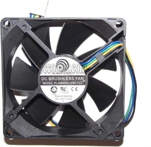 Main image of POWER LOGIC  8025 PLA08025S12HH-1-LV Hydraulic Bearing Cooler with 12V 0.50A 4 Wires 4Pins Connector