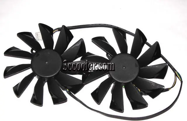 Alt view image 2 of 2 - Original Power Logic PLD10015B12H 12V 0.55A 4Wire Graphic card fan For MSI R9 270X R9-280X R9-270X R7-260X  GTX770